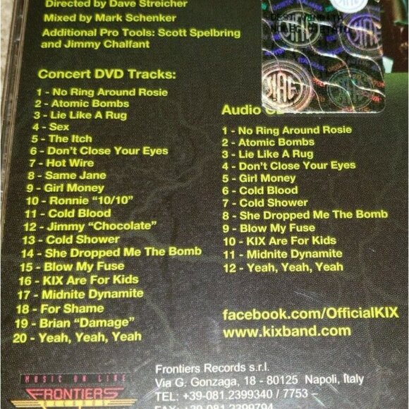 KIX cd/dvd LIVE IN BALTIMORE oop frontiers import funny money steve whiteman - Picture 4 of 9
